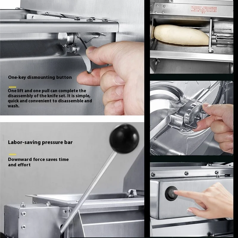 Chuangyu Fully Automatic Pressure Rod Electric Commercial Lemon Potato Slices Potato Chips Ginger Garlic Slices Vegetable Slicer