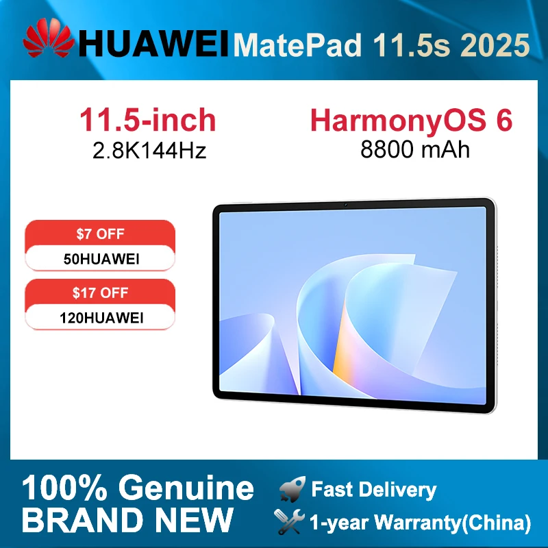 2025 HUAWEI MatePad 11.5S Tablet 2.8K 144Hz 11.5-inch 8GB/12GB