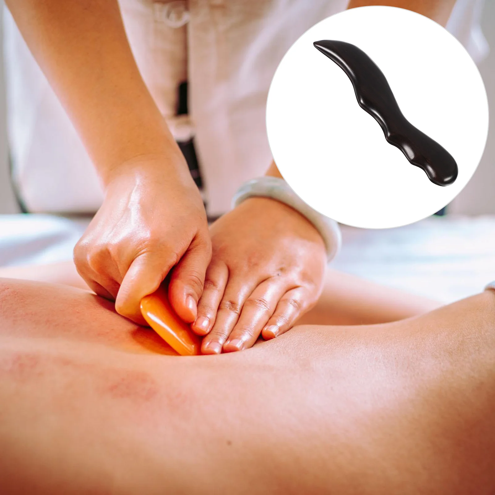 

Wooden Gua Sha Board Scraping Plate Body Massage Pain Relief Tool Facial Steel Ergonomic Design Moisture Nourish Skin