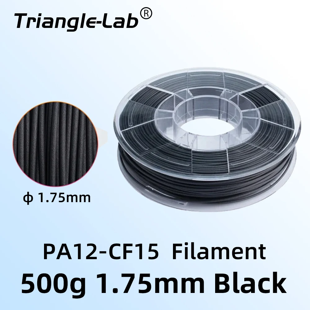 

Trianglelab ULPA12 CF15 Сверхпроизводительные нити для 3D-печати FILAMENT PA12 Углеродное волокно 15% 1,75 мм для бамлаба bmuc voron