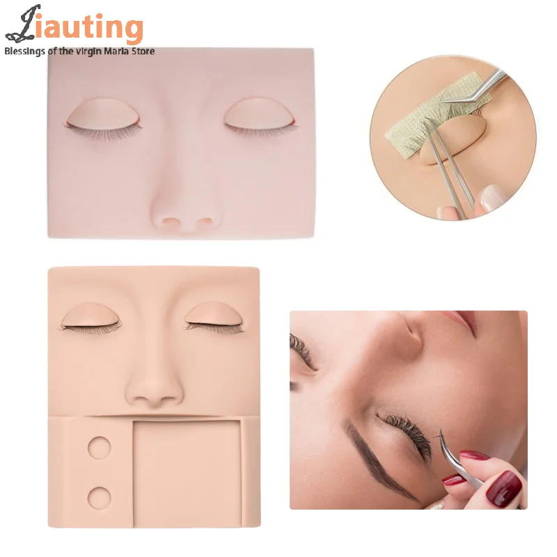 3D Lashes Eyelash Extension Mannequin Head High Quality Practice Tools Close To The Texture Of Real Skin Silicone Gel Material