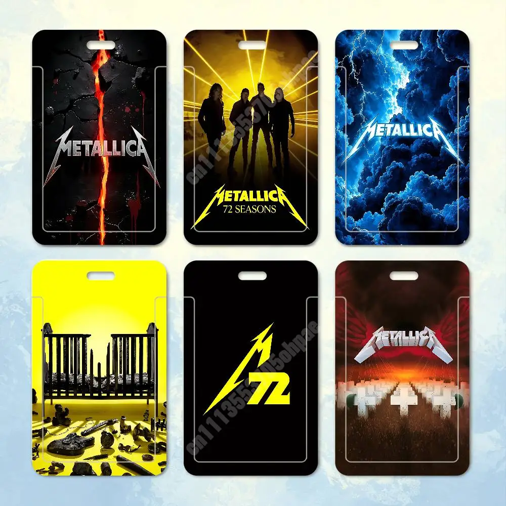 Band M-Metallica 72 Seasons Plastic Card Holder Worker ID Card Clear Transparent Employee Visitor Pass