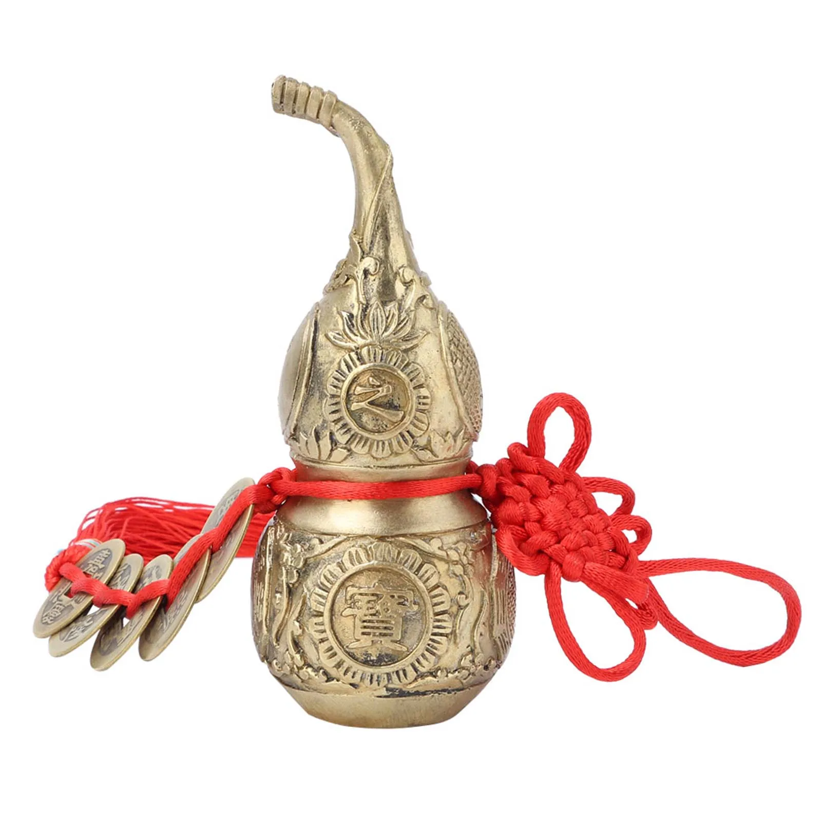 ZK40 Pure Brass Wu Lou Cucurbit Gourd Home Decoration Symbol of Luck and Treasure