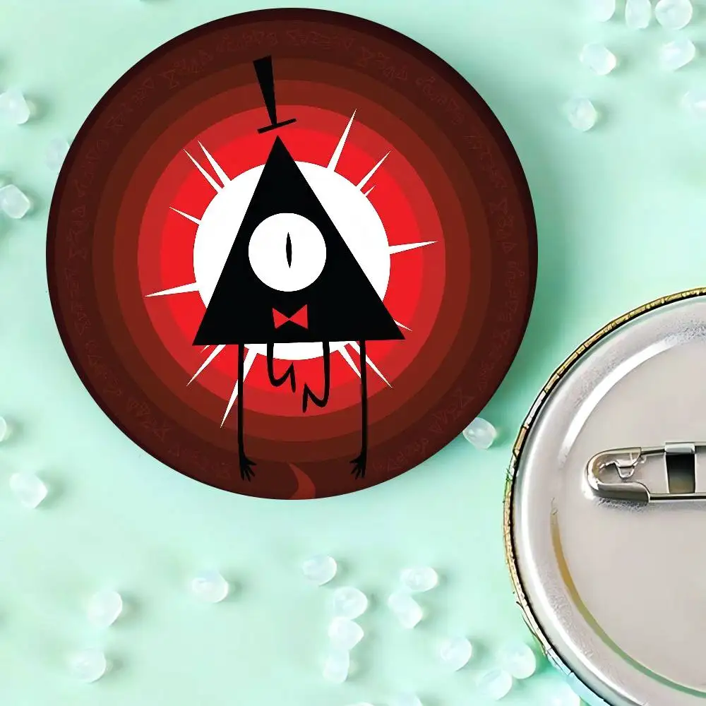 الكرتون B-Bill التشفير 58 مللي متر لطيف أنيمي الشكل أيقونة شارة اليدوية صفيح بروش لحقيبة الظهر الملابس الصدر حلية الهدايا