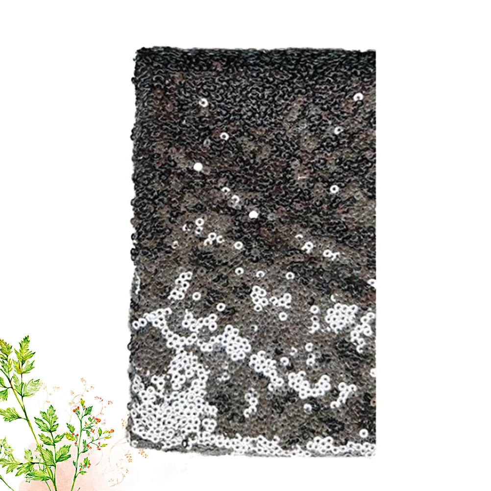 

Durable Glittering Sequin Cloth 135x100cm For Headbands Curtains Costumes Black