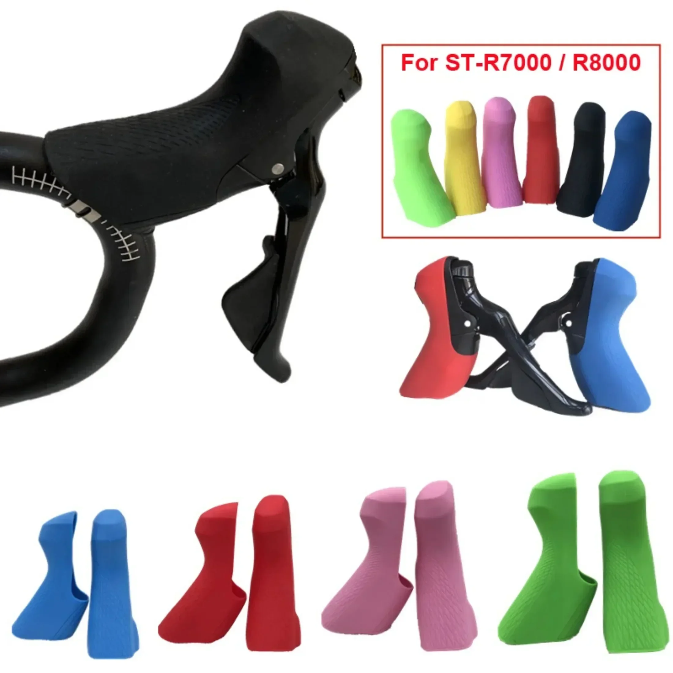 Silicone Road Bike Shifter Brake Lever Hoods for SHIMANO 105 ST-4700/5800/6800/R7000/R8000/R2000/R3000 Bicycle Shift Hood Cover