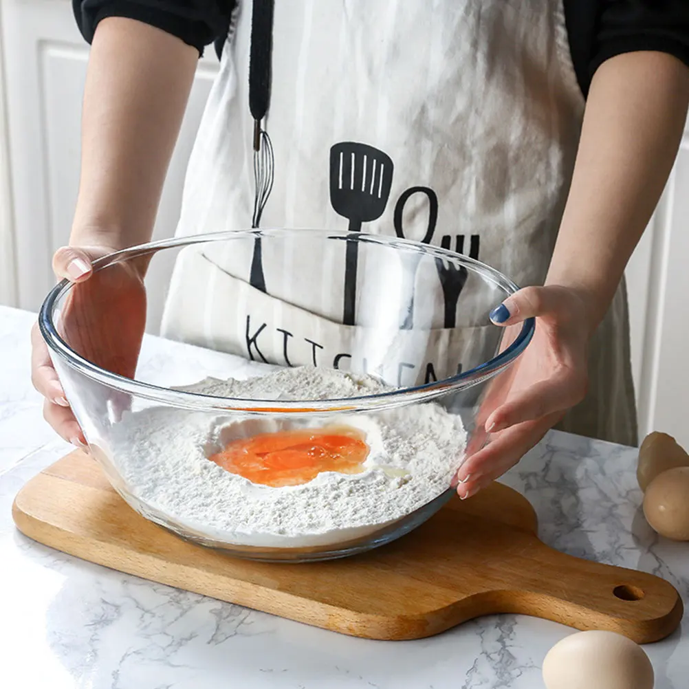 

1Pcs Japanese Style Glass Bowl Noodle Salad Serving Dish Smooth Rim Exquisite Detail Gift Kitchen Glass Bowls Noodle Bowl