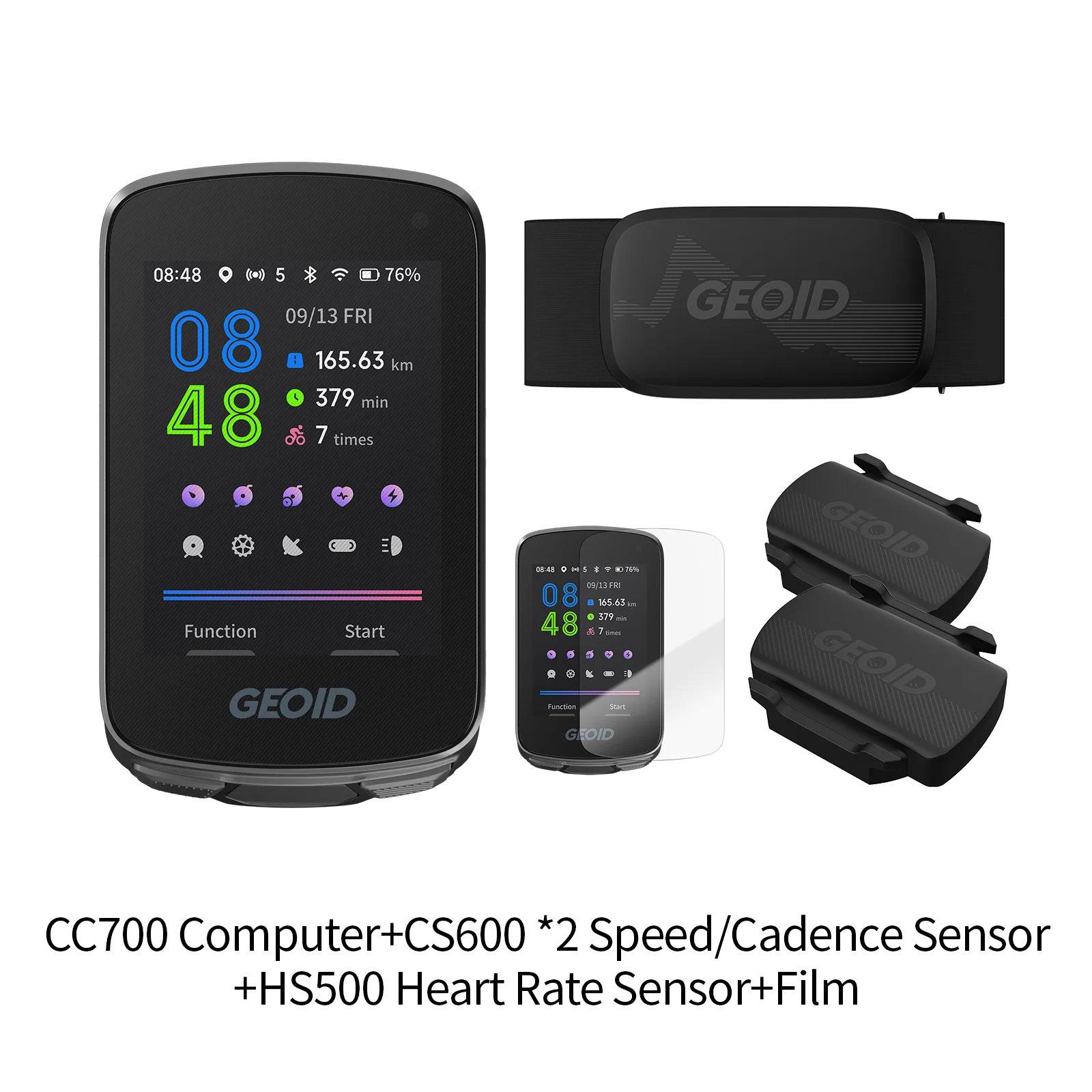 GEOID CC600/CC700 Fietscomputer Draadloos Kleurenscherm Fiets Snelheidsmeter ANT+ WIFI Fiets Snelheidsmeter IPX7 Waterdicht Kilometerteller - afbeelding 1