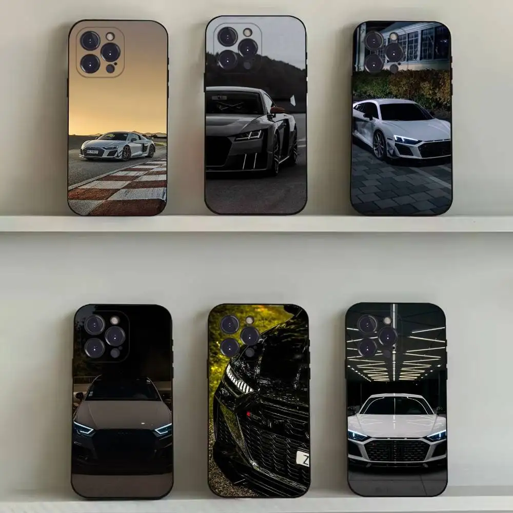 

Sports Car A-udis Phone Case For iPhone 16,15,14,13,12,11,Pro,Max,Plus,X,XS,SE4,E,Mini,Soft Black Case