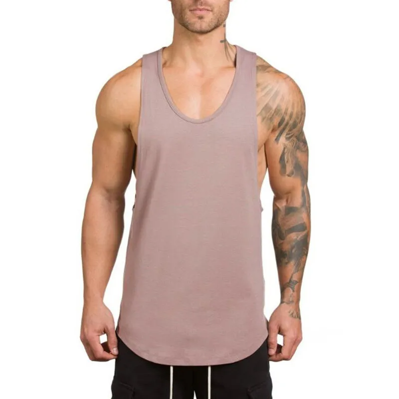 

2024 New Fashion Hot New Mens Tank Bodybuilding Tee Fitness GYM Vests M-3XL Shirt Sleeveless Fit Sleeveless Tee Top