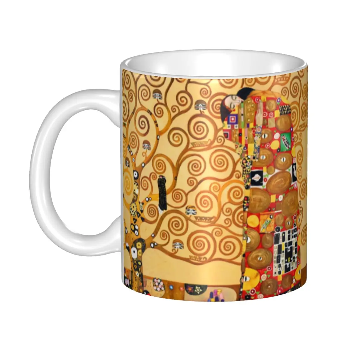 Personalized Custom Golden Tear Mugs DIY Gustav Klimt Ceramic Milk Tea Coffee Cup Men Women Outdoor Work Camping Cups