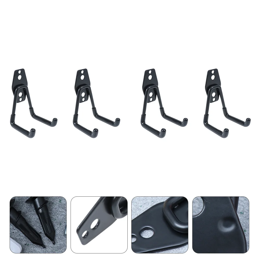 4 Pcs Metal Hook Debris Storage Hooks Hangers Warehouse Ladder Premium Material Shop Balcony Pvc Dipping Iron Wall Hanging