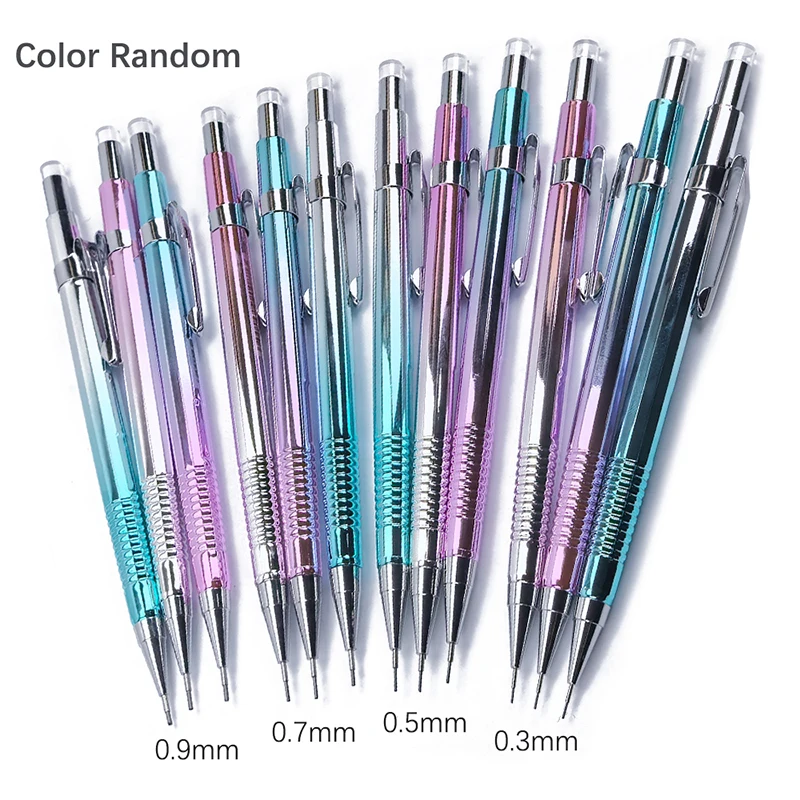 Creative Pencil Ballpoint Pen 2 In 1 Blue Ink 0.3 0.5 0.7 0.9mm Mechanical Pencil Multi Functional Writing Stationery Supplies