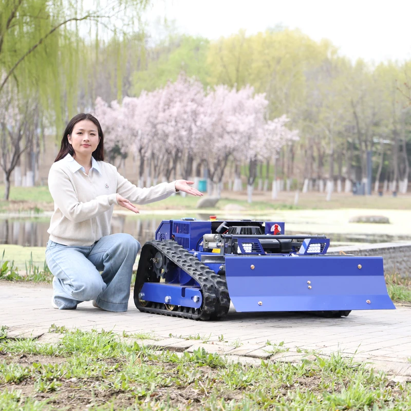 Customized Slopes Grass Cutting Machine Tractor Mowers Robots Track Grass Mover