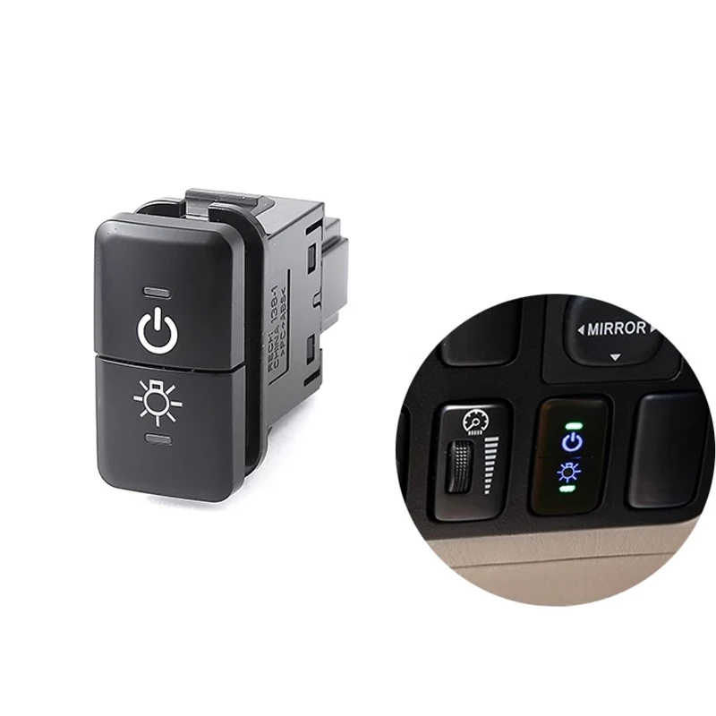 1PC 12V Car Dual Key Switch LED Radar Parking Fog Lights Seat heating and ventilatio Switch Button For Toyota old LC120 Prado