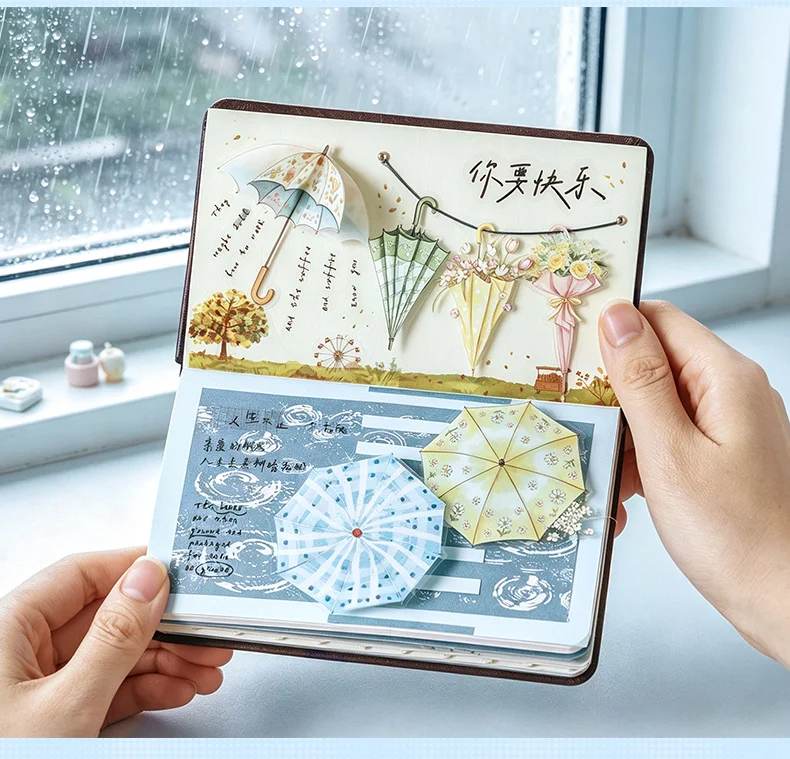 Journal GO 30 Stück Niedliche Regenschirm-Aufkleber für Kinder Geschenk Schreibwaren Scrapbooking Sticker Collage Jun Journal Zubehör – Detail 6