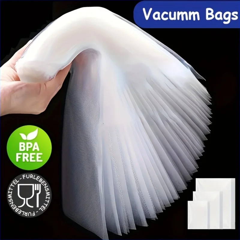 51 Stück Lebensmittel-Vakuumbeutel – robuste Vakuum-Aufbewahrungsbeutel mit luftdichtem Verschluss für Obst