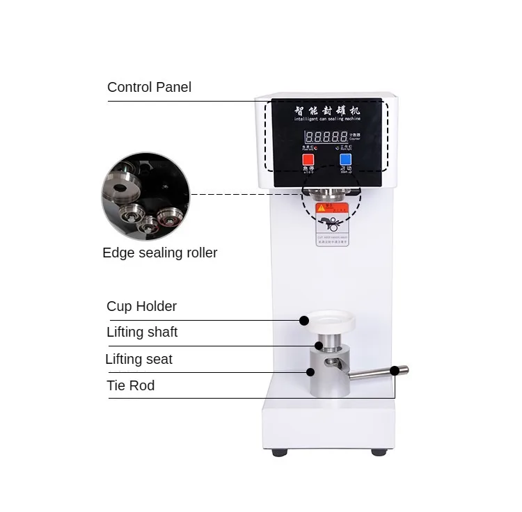 QLS-180 AutomaticMachine Aluminum Beer Can Sealer Milk Sealing Machine Beverage Bottle Sealing Machine