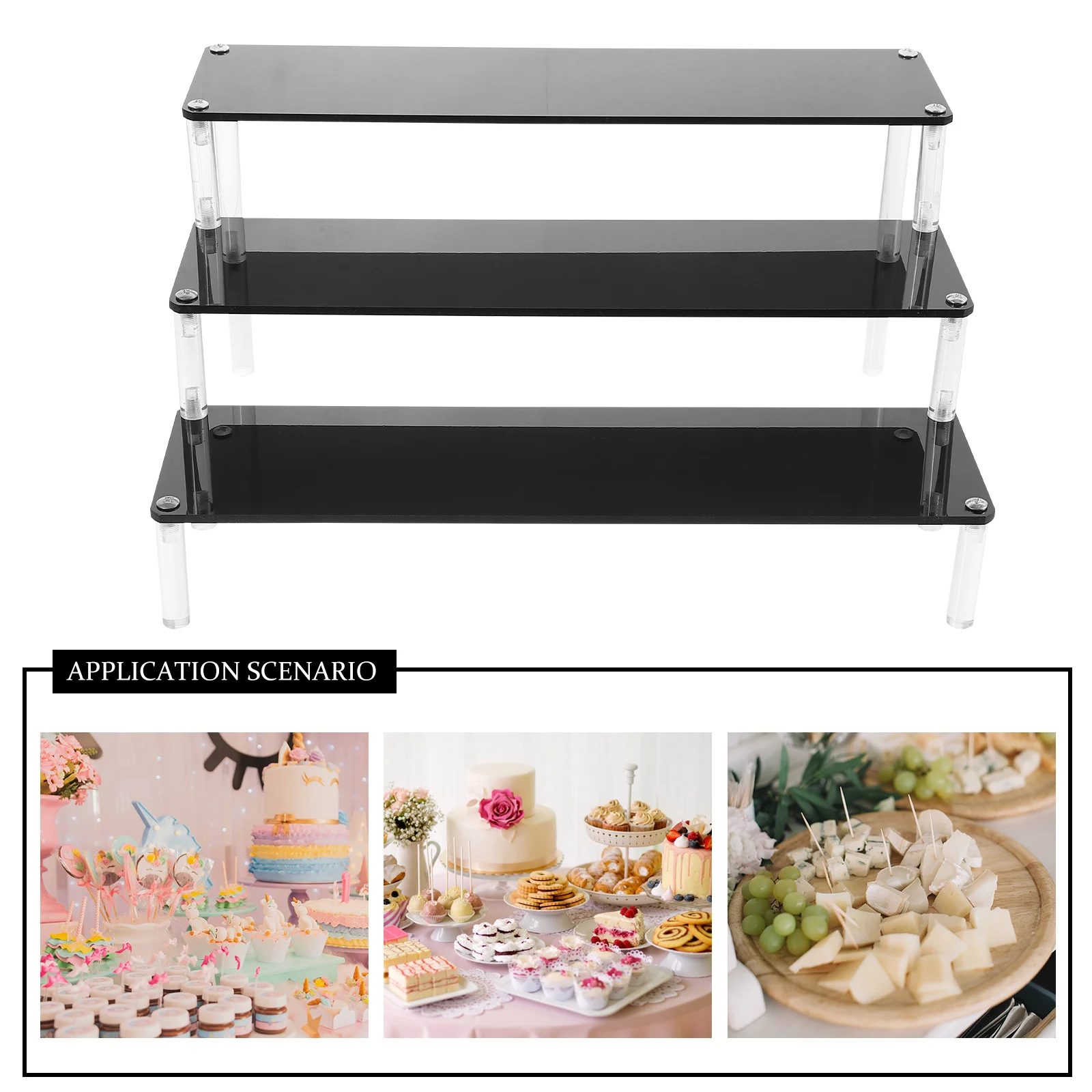 

Tiered Display Shelf Acrylic Craft Organizer for Home Shop Decor Collectibles Storage Display Stand with Strong Load-Bearing