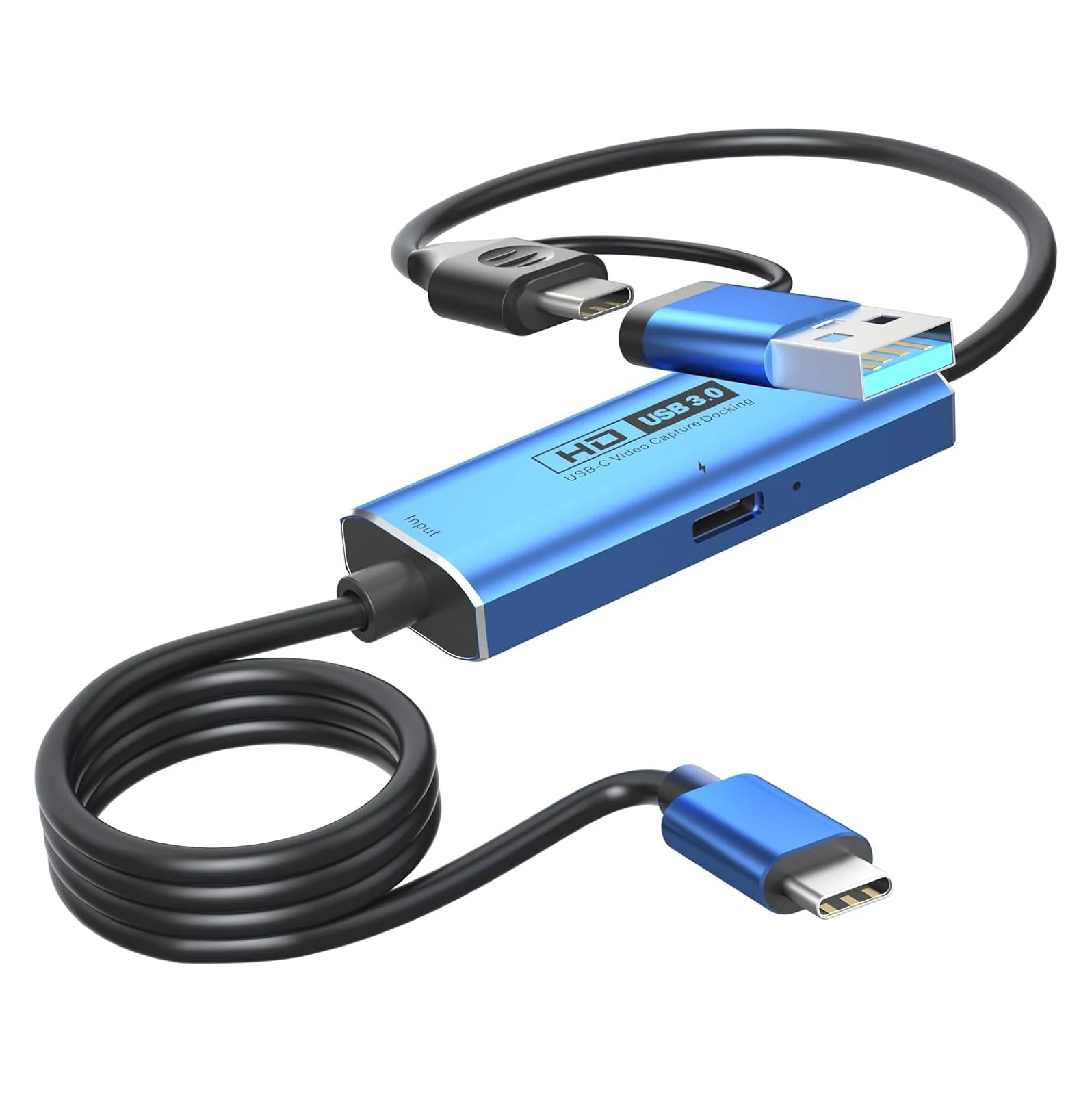 

Карта видеозахвата USB C с быстрой зарядкой PD100W, тип C к USB-A/C, поддержка USB3.0, 1080P, 60 кадров в секунду, потоковая запись