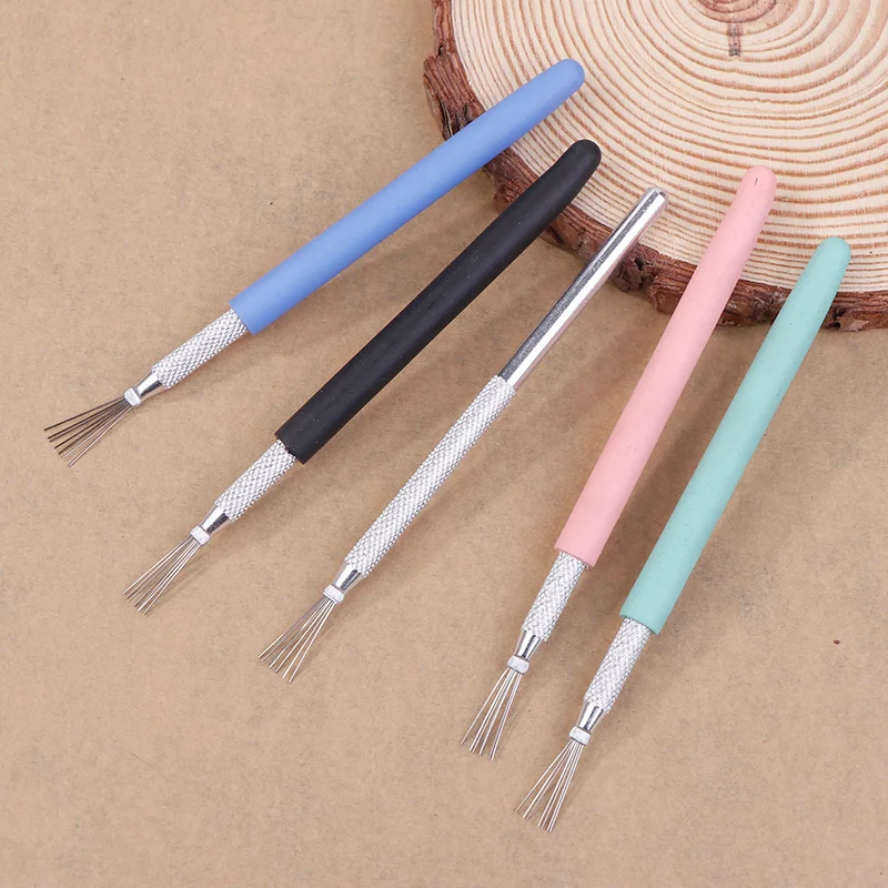7 Pin Feather Wire Texture Ceramics Tool Polymer Clay Sculpting Modeling Tool DIY Pottery Brush Pottery Tools Cake Accessories