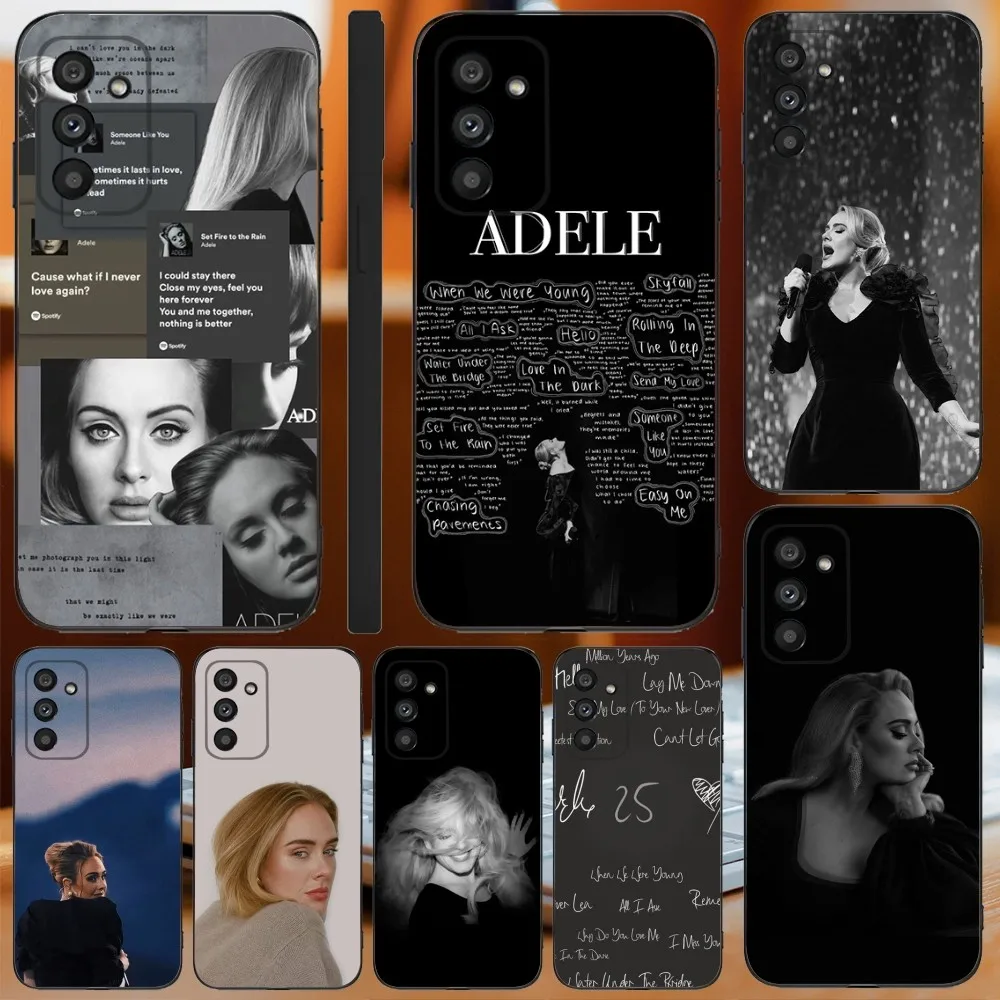 Singer A-Adele Phone Case For Samsung Galaxy A13,A21s,A22,A31,A32,A52,A53,A71,A80,A91 Soft Black Cover