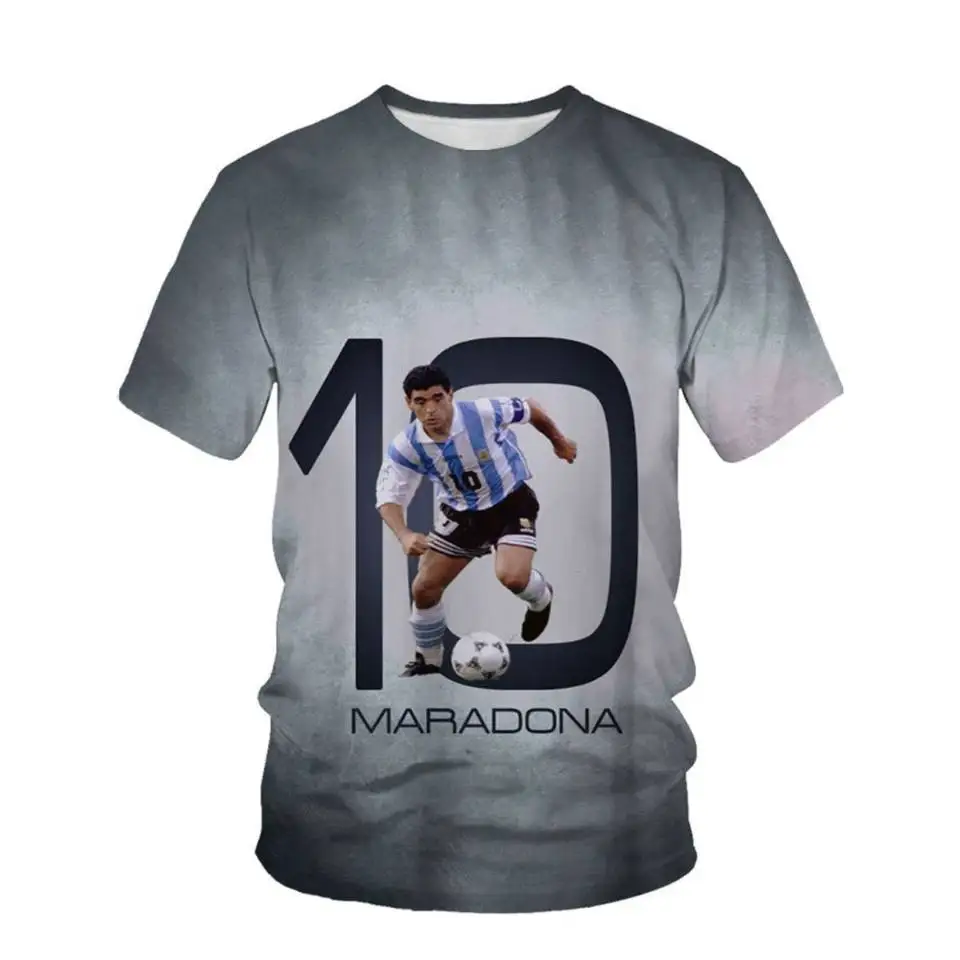 2024 Argentina Diego Armando Maradona Football Jersey T-Shirts Women Men T-shirt Short Sleeve Quick Drying Tops Breathable Tees