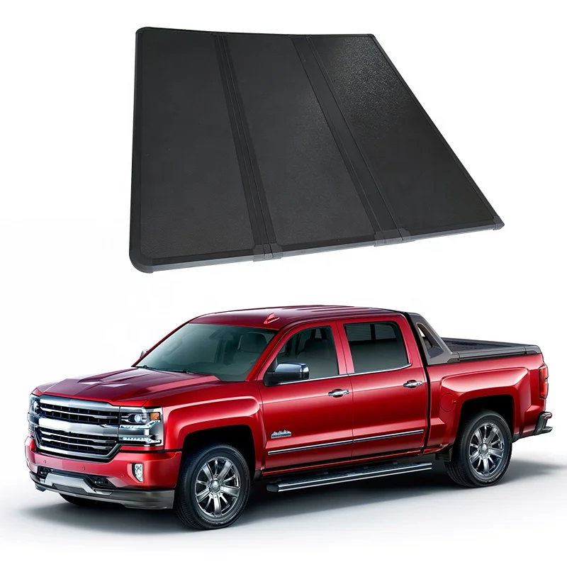 

Pickup Hard Tri Fold Cover Metal Alloy Tonneau Cover Grand Avenue for Silverado 5ft
