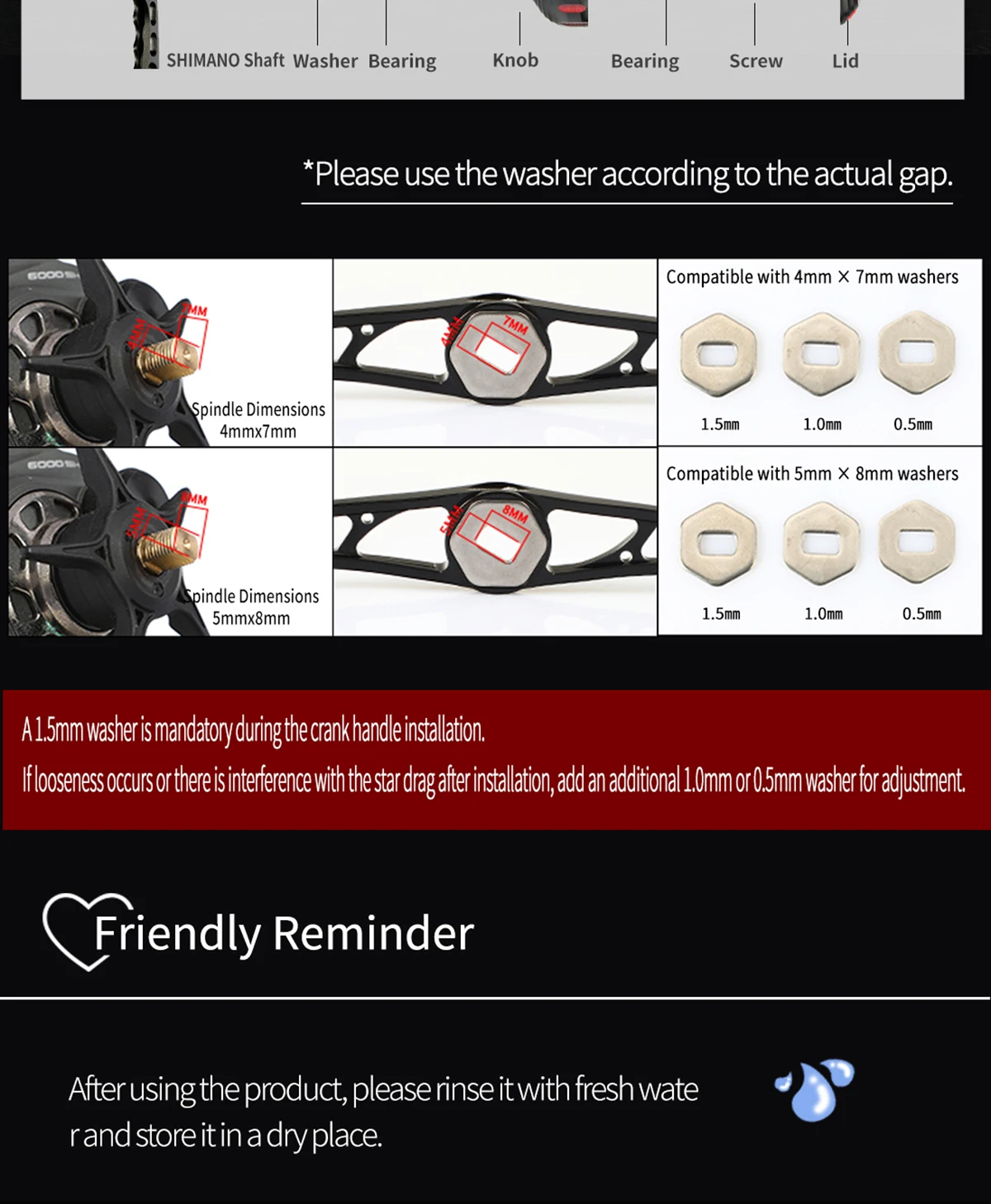 HEIGHTEN 130mm Axle Distance 35mm Knob - Double Handle Modification Accessories