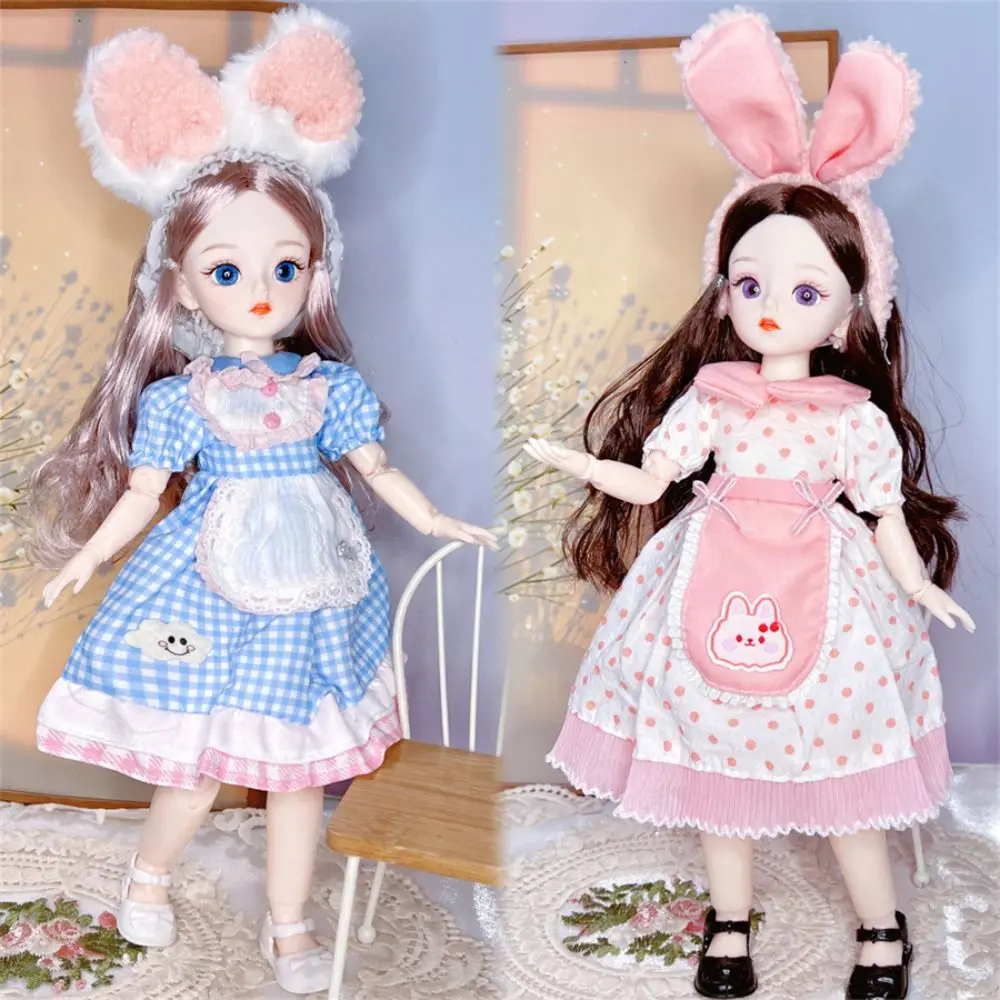 Met Kleding BJD Poppen 3D Ogen Gesimuleerde Oog Gesimuleerde Oog Scharnier Pop 30 Cm Dress Up Verwijderbare Gewrichten Pop Verjaardagscadeau