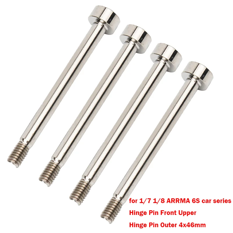 

Штифт шарнира из титанового сплава, передний верхний/внешний 4x46 мм для 1/7 1/8 ARRMA 6S EXB автомобиля TYPHON KRATON MOJAVE NOTORIOUS TALION FIRETEAM