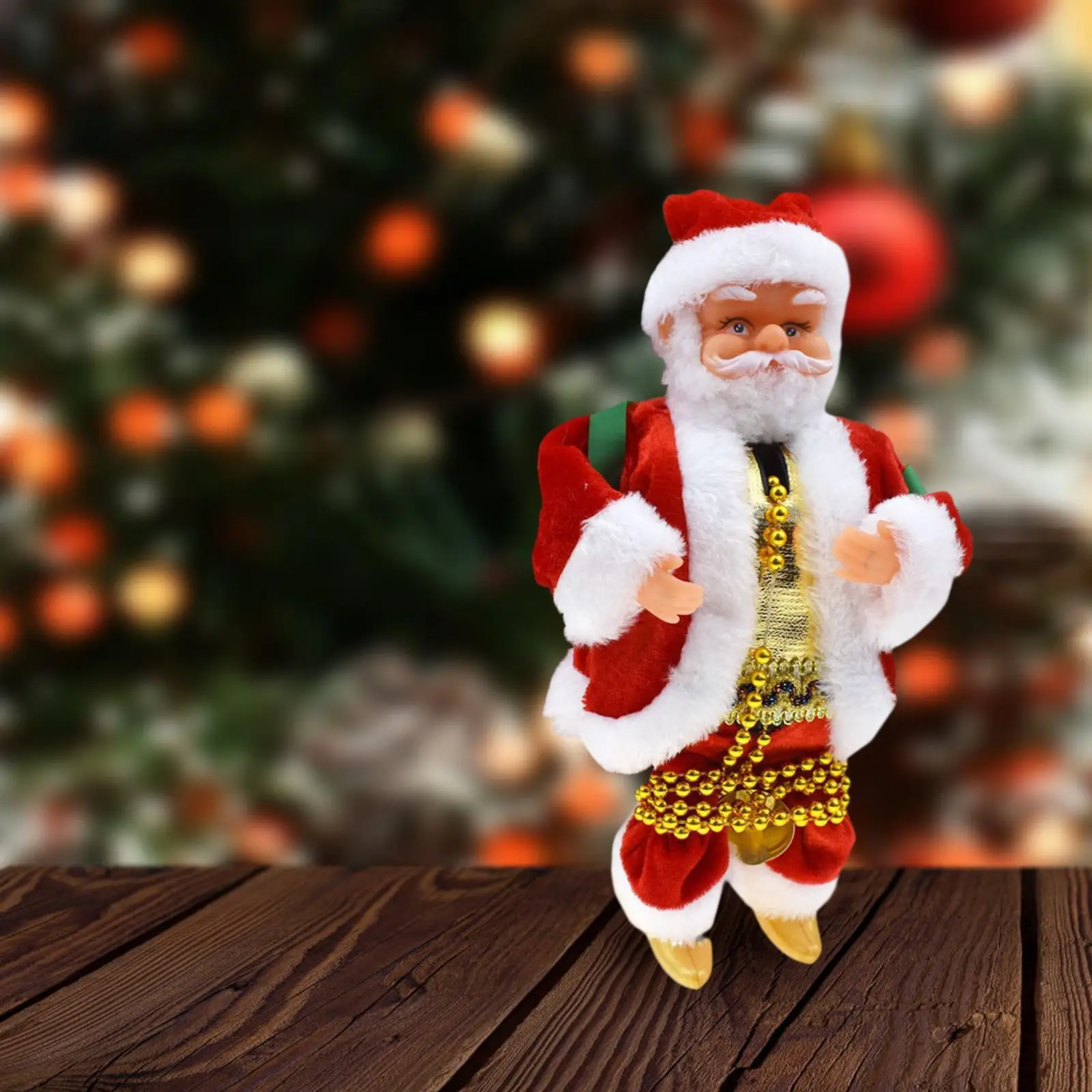 Climbing Rope Santa Claus Electric Toy with Music Hanging Christmas Doll Decoration for Indoor Outdoor Holiday Xmas
