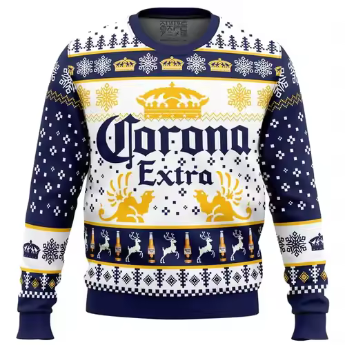2025 New CORONA EXTRA Christmas Gift Ugly Sweater Hot Selling Merry Christmas Fashion 3D Printed Oversized O-neck Pullover shirt - Image 11