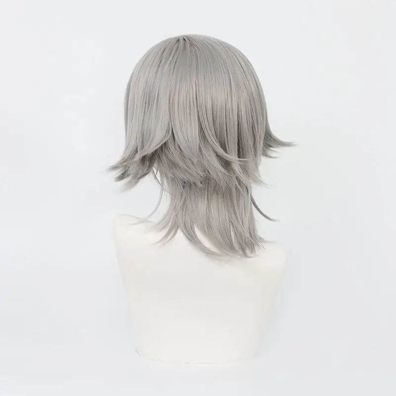 Nuevo juego, peluca de Cosplay Aotsuki Eito de cien líneas, accesorios para el cabello con flequillo corto gris, accesorios de pelucas sintéticas resistentes al calor