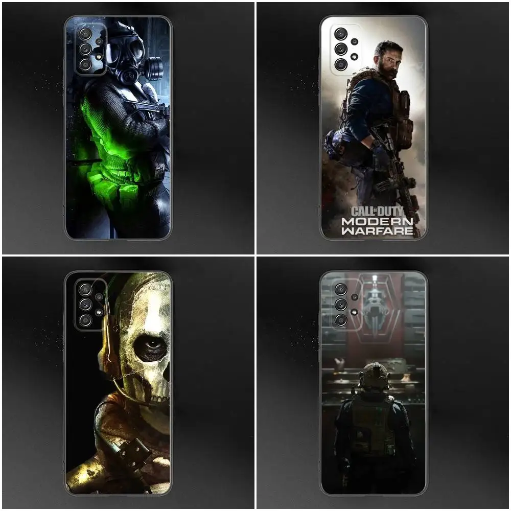 حافظة هاتف Call Of Duty لهاتف سامسونج جالاكسي S25، S24، S21، S22، S23، S30، Ultra، S20، Plus، Fe، Lite، Note، 10,9,5G غطاء أسود