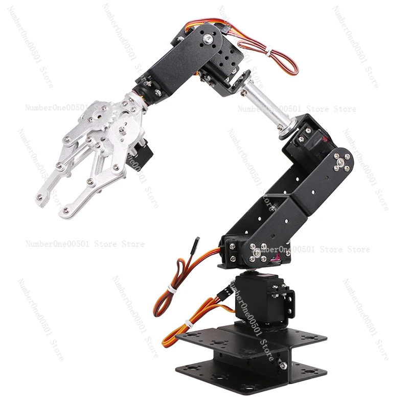 6DOF degree of freedom robotic arm, programmable steering gear robotic arm STM32/51 microcontroller robot DIY