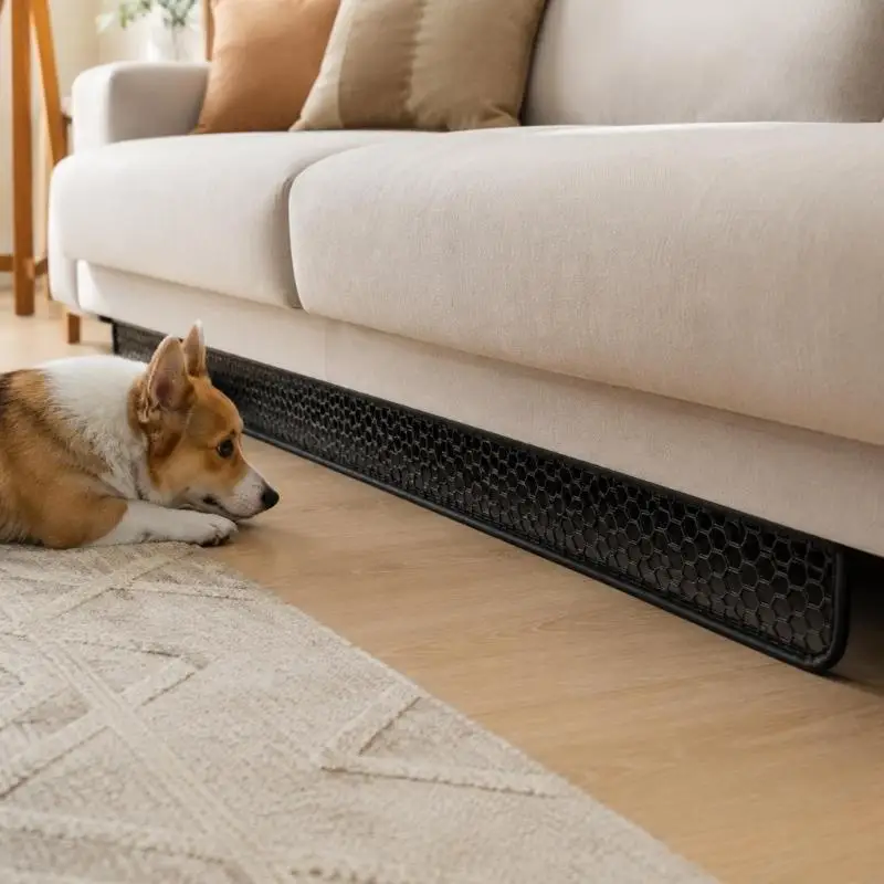 Under Couch Blocker Under-Furniture Pet Barrier for Cats and Dogs, Polyethylene Mesh Blocker That Restricts Access Beneath B03E