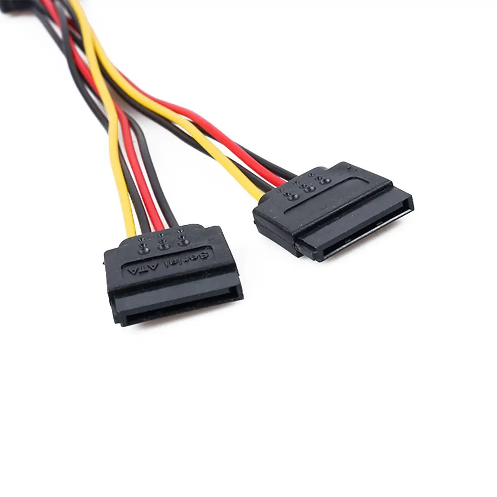 High Quality Y Splitter Professional SATA Adapter Power Cable Male To 2 Female