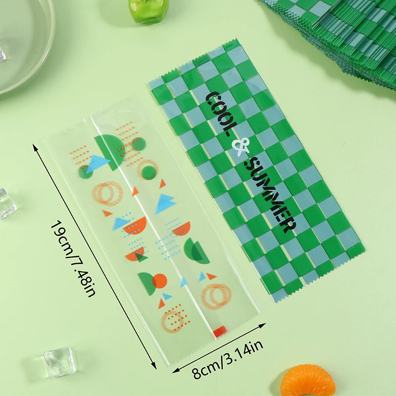 100Pcs Food Grade Ice Cream Bags Disposable Plastic Protective Cover Storage Machine Sealed Packing Bag