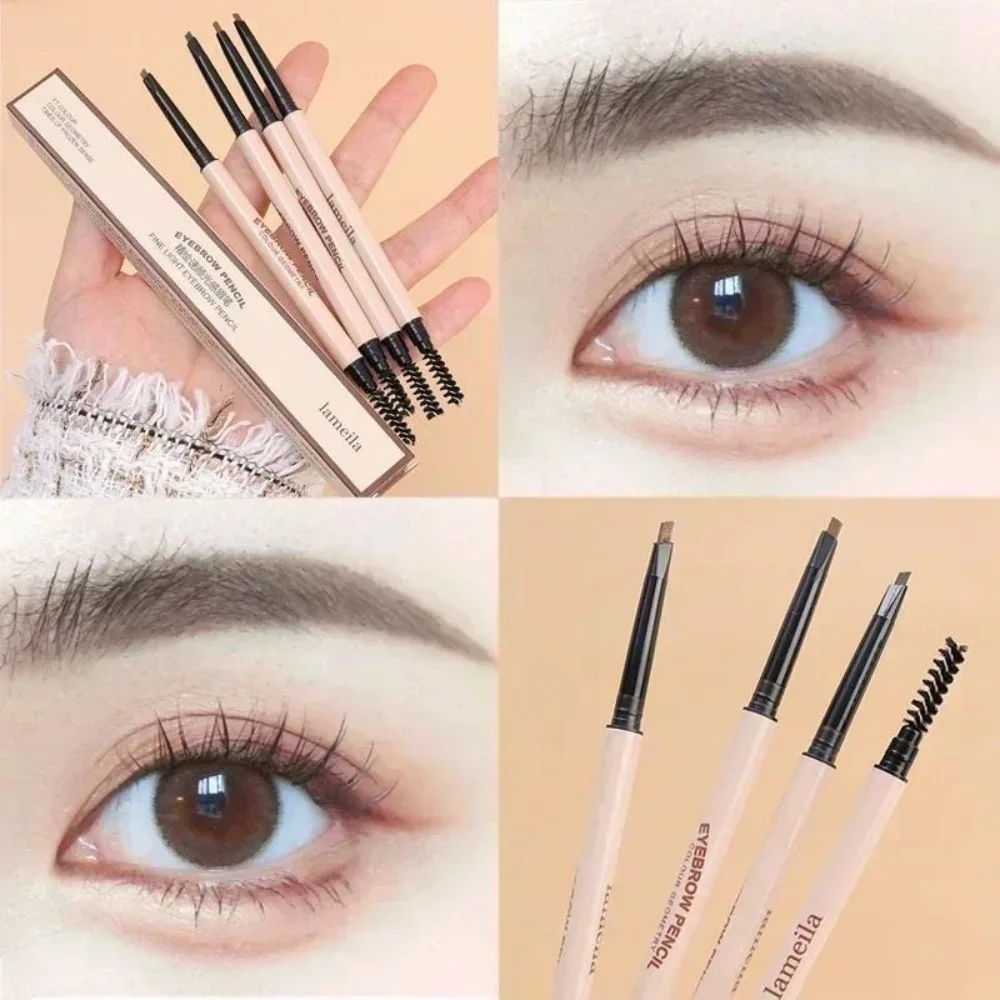 Professional Waterproof Matte Eyebrow Pen Dual Tip with Brush Brow Pencil Long-Lasting Non-Smudged Eyebrow Pencil Tint