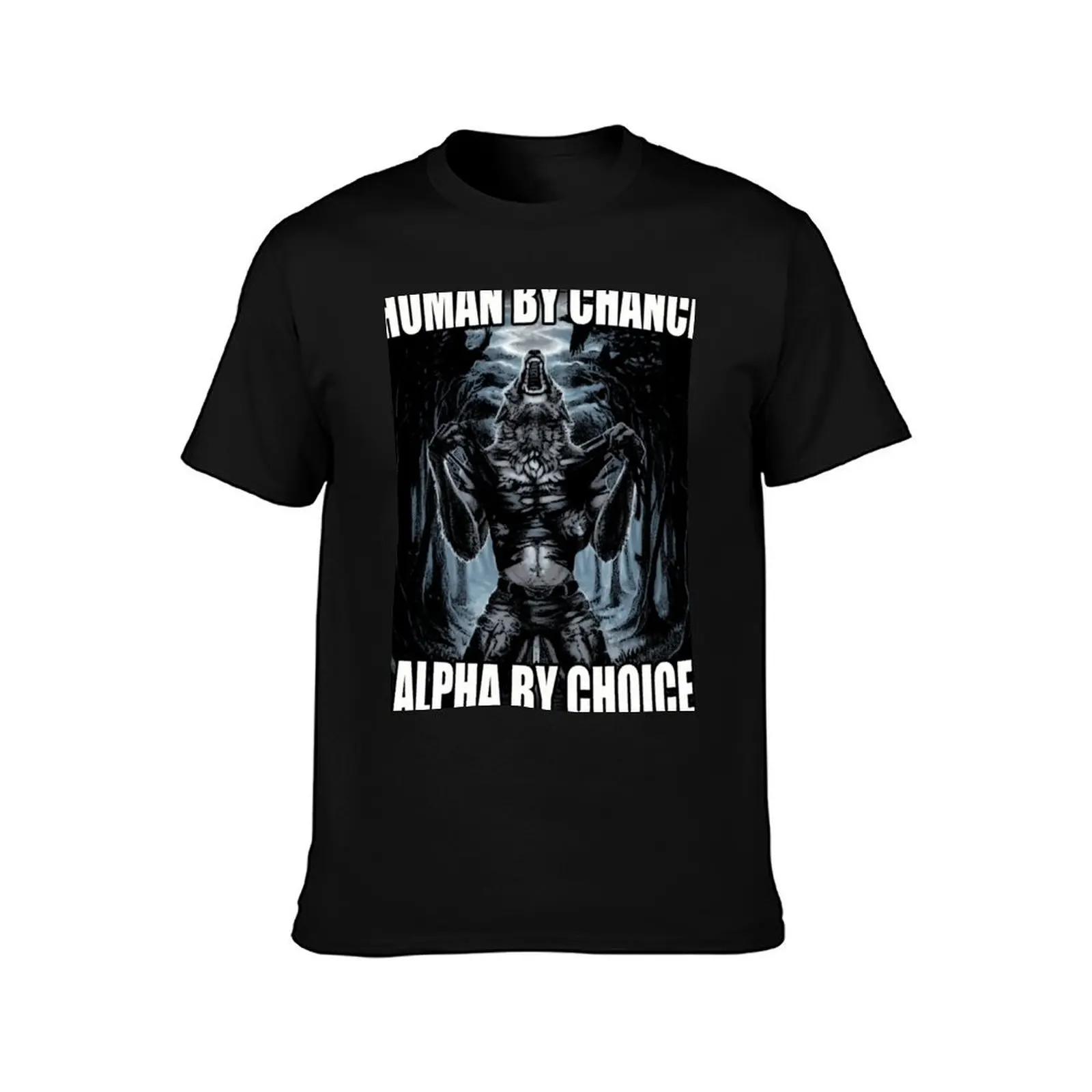 Human By Chance Alpha By Choice T-Shirt Summer Print Short Sleeve Tee T-Shirt