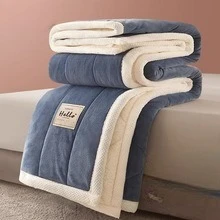 

Comfot Winter New Milk Fleece Blanket larger 200x230cm Warm Quilted Sleeping Sofa Throw for Home Use
