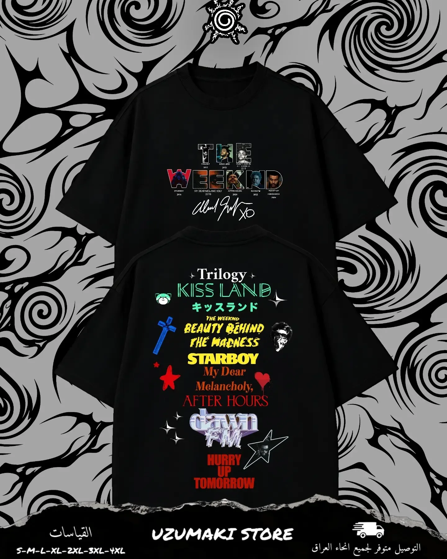 After Hours Til Dawn World Tour Shirt 2026 The Weeknd Tokyo Retro T-shirt 100% Cotton Oversized Unisex Summer Tee Streetwear Y2K