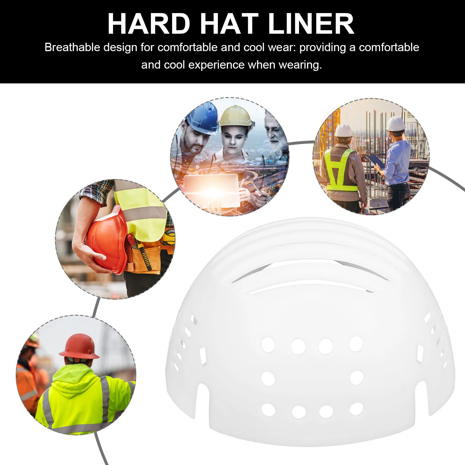 

Safety Insert Liner Breathable Impact Resistant Hard Hat Liner Protective Safety Hat Insert Construction Work Supplies