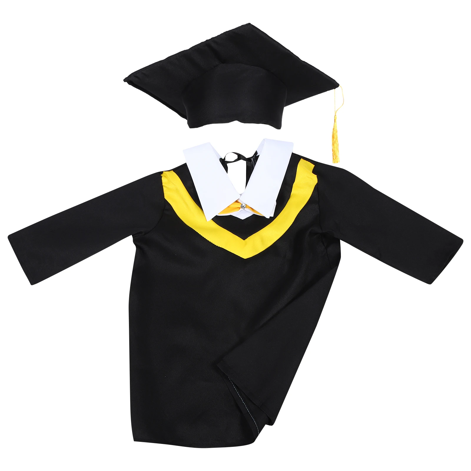 

Doctor's Hat Gown for Kids Graduation Outfit Polyester Children Apparel Tassel Pupils Costumes Preschool Dress Lightweight
