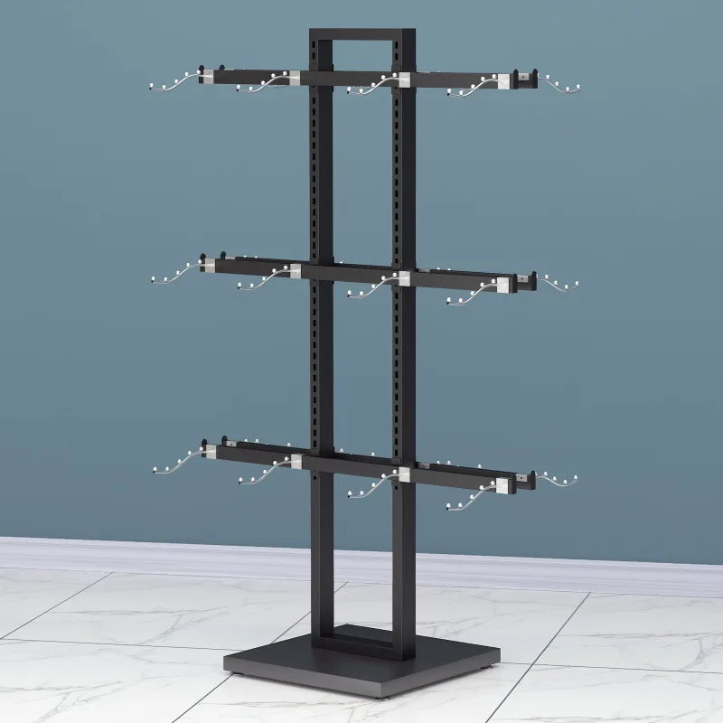 custom.Kainice Customizable Metal Display Rack Durable Floor Standing Metal Hook Slippers and Sandals Storage