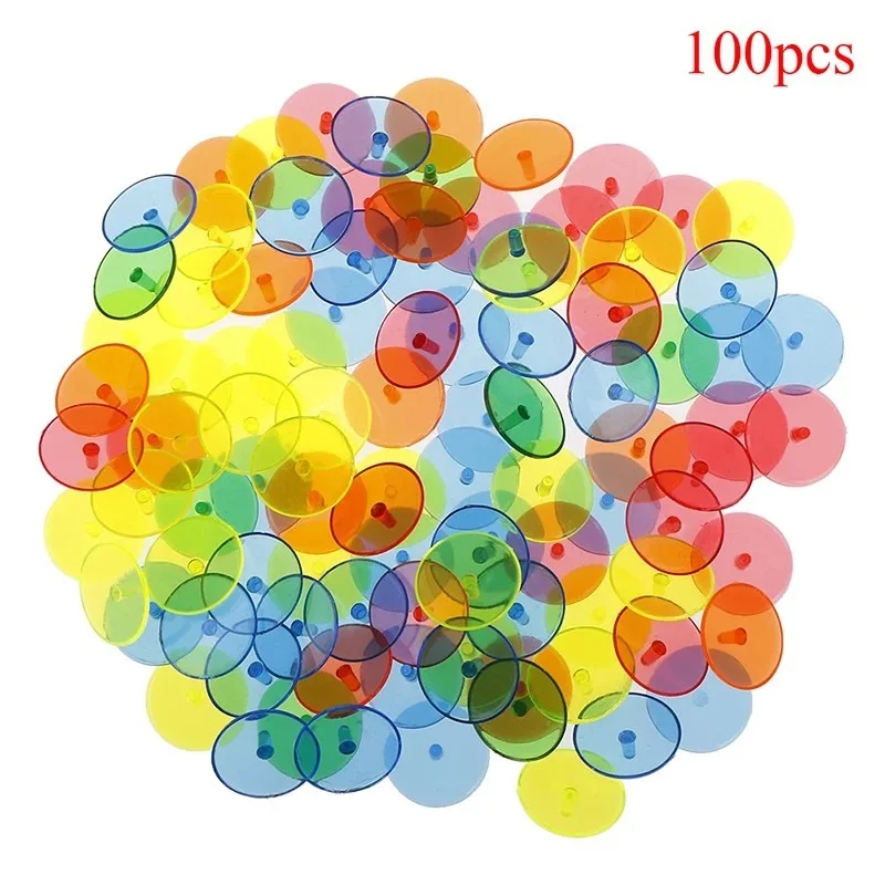 100pcs Transparent Plastic Golf Ball mark Position Markers Assorted Color  Diameter 24mm Golf Ball Maker Base Accessories