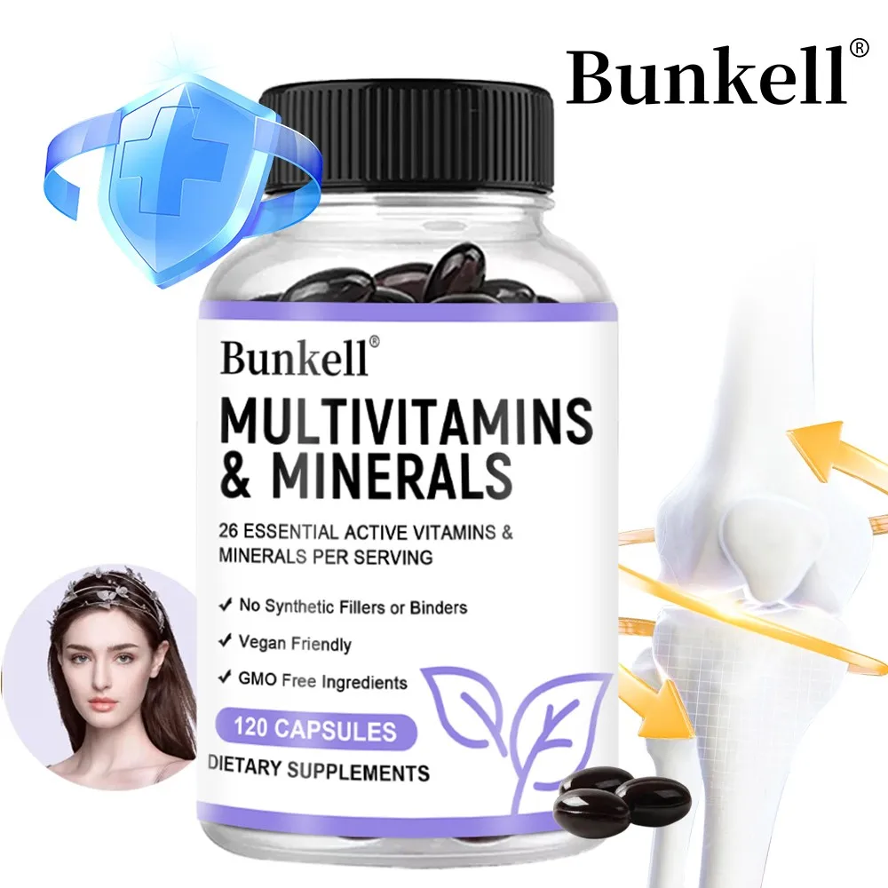 Multivitamin & Mineral Supplement Capsules - 26 Actives - Energy, Brain, Heart, Skin, Eye Health, Immune Support for Women & Men