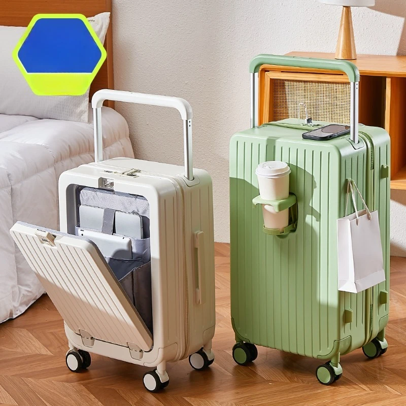 

Front opening multi-functional 20-inch suitcase wide trolley suitcase 24-inch anti-drop trolley case