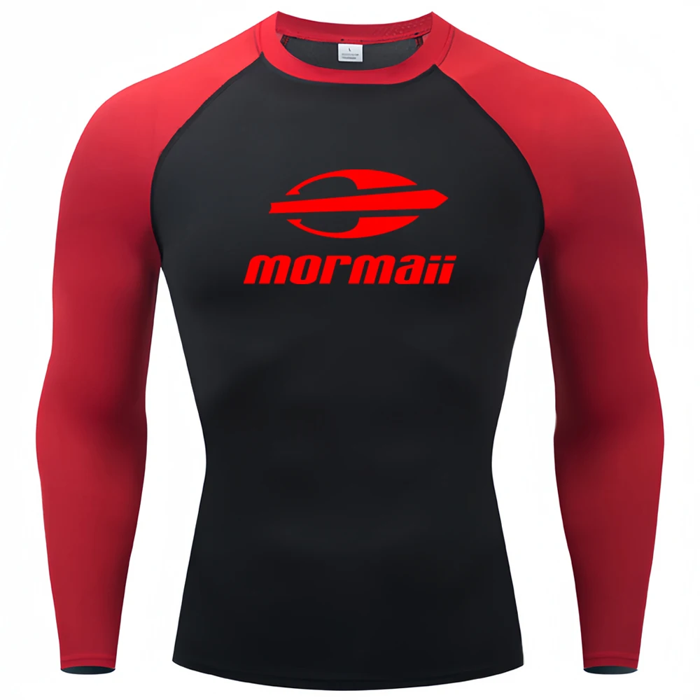 Surfing Swimming Diving T-Shirts Tight Long Sleeve Rash Guard Swimwear Men\'s UV Protection Surf Clothing Beach Floatsuit Tops